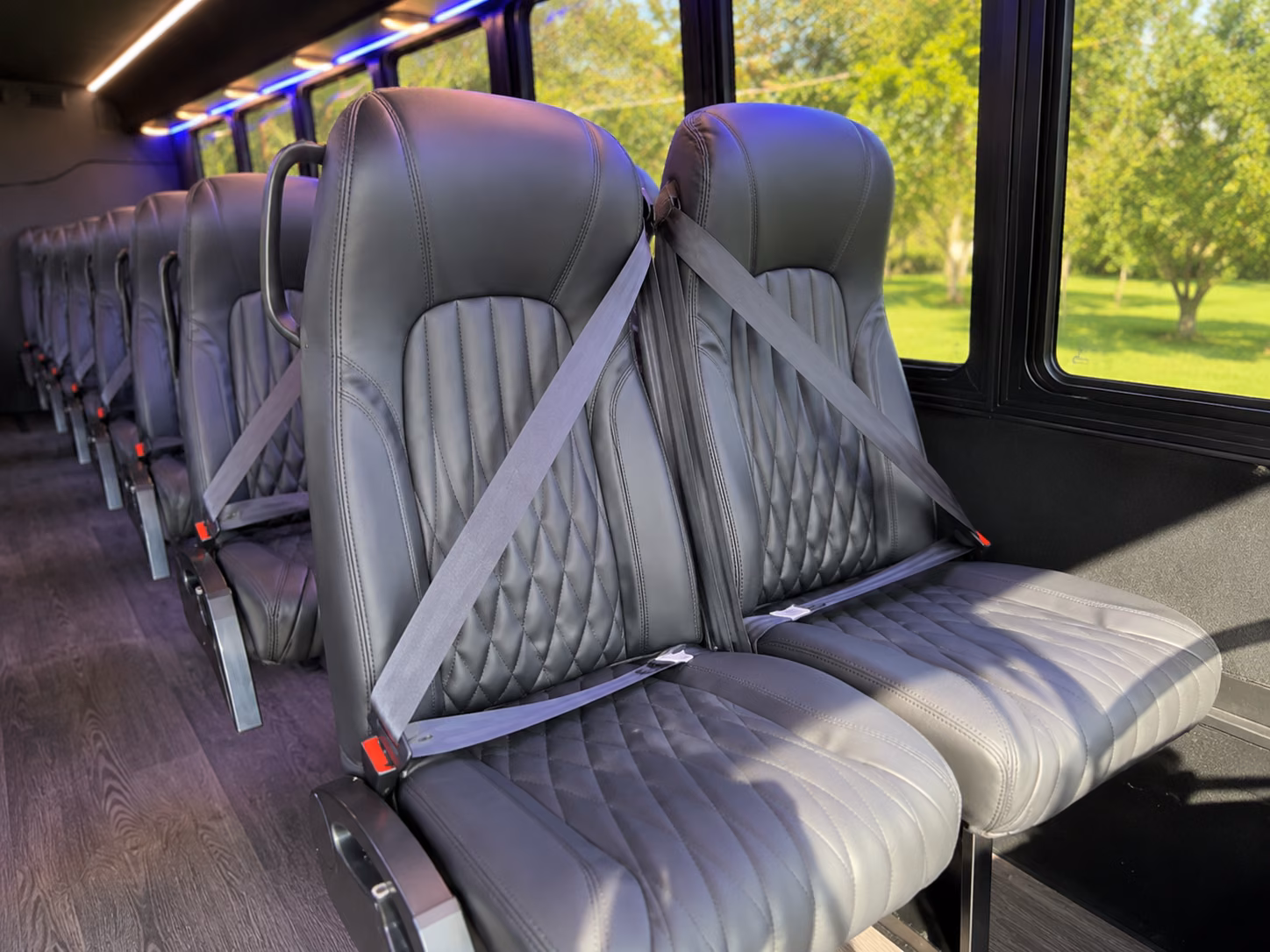 broomfield 18 passenger minibus inside