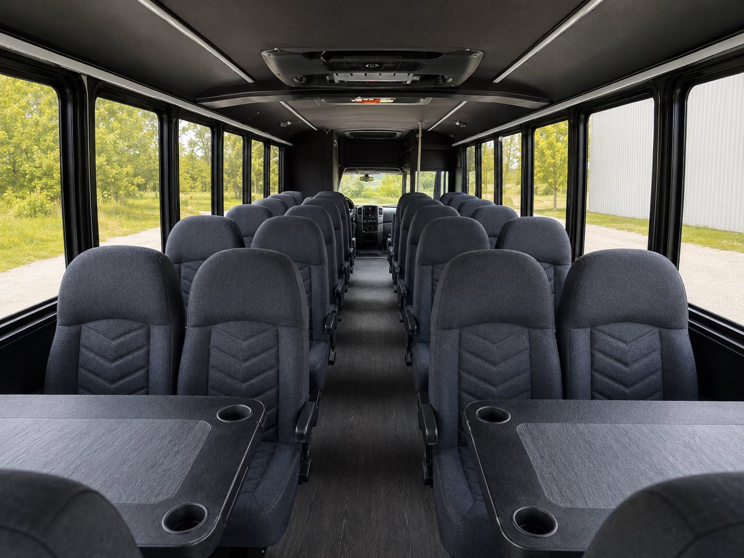 broomfield 18 passenger minibus interior