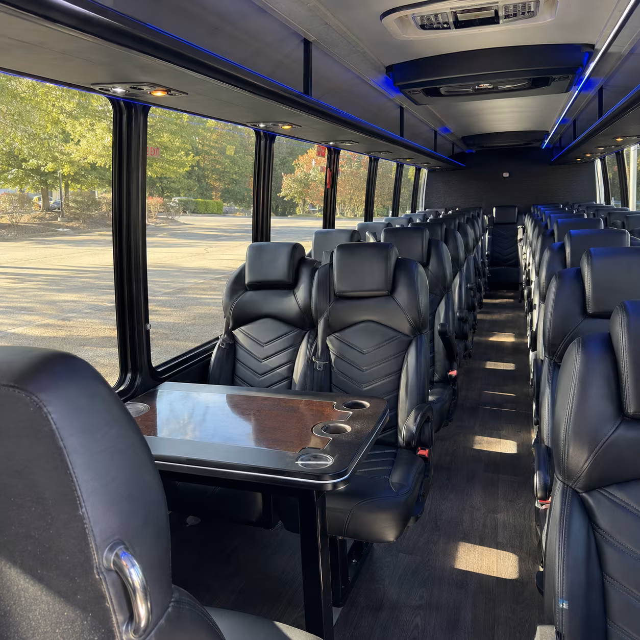 broomfield 28 passenger minibus inside