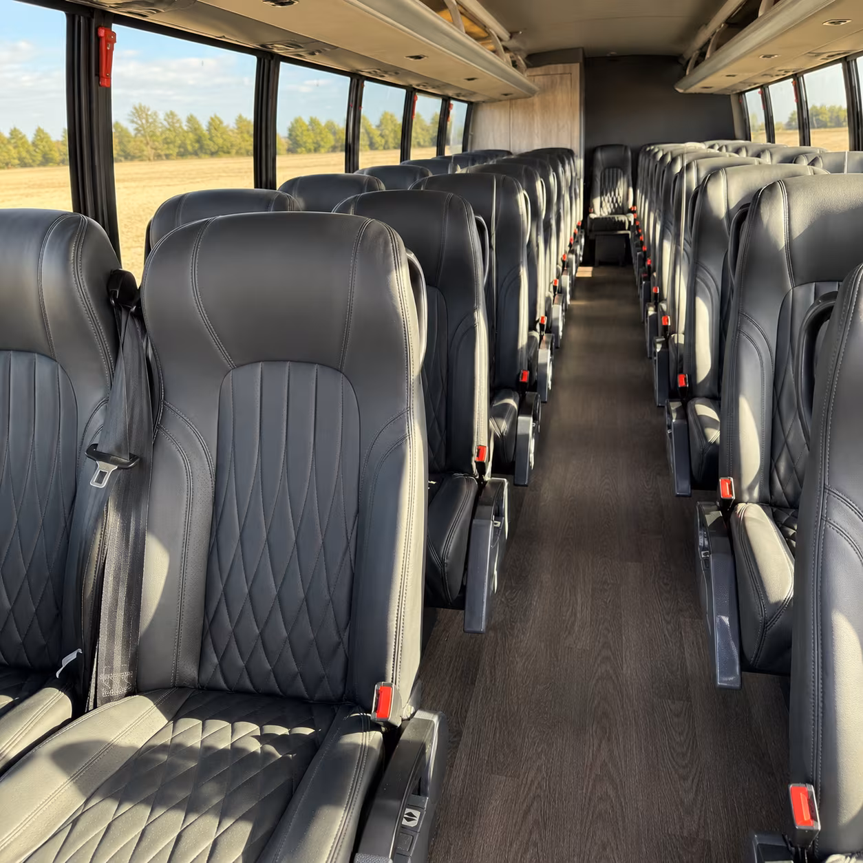 broomfield 28 passenger minibus interior