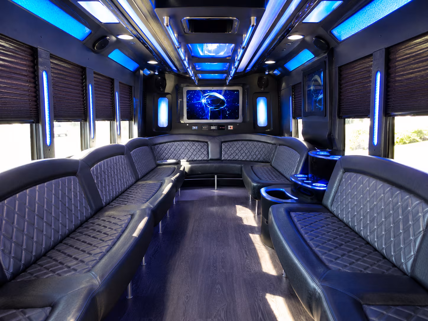 broomfield 28 passenger party bus inside