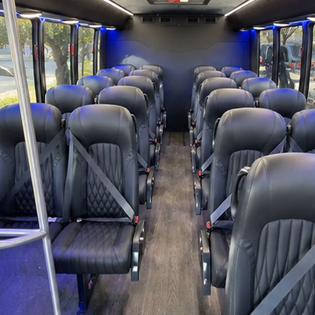 broomfield 30 passenger minibus interior
