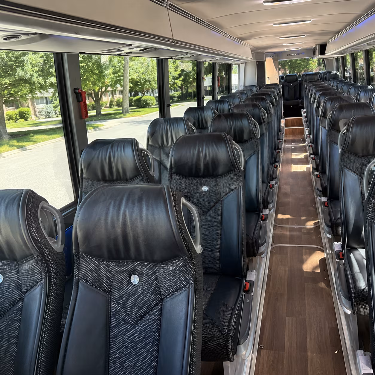 broomfield 40 passenger charter bus inside