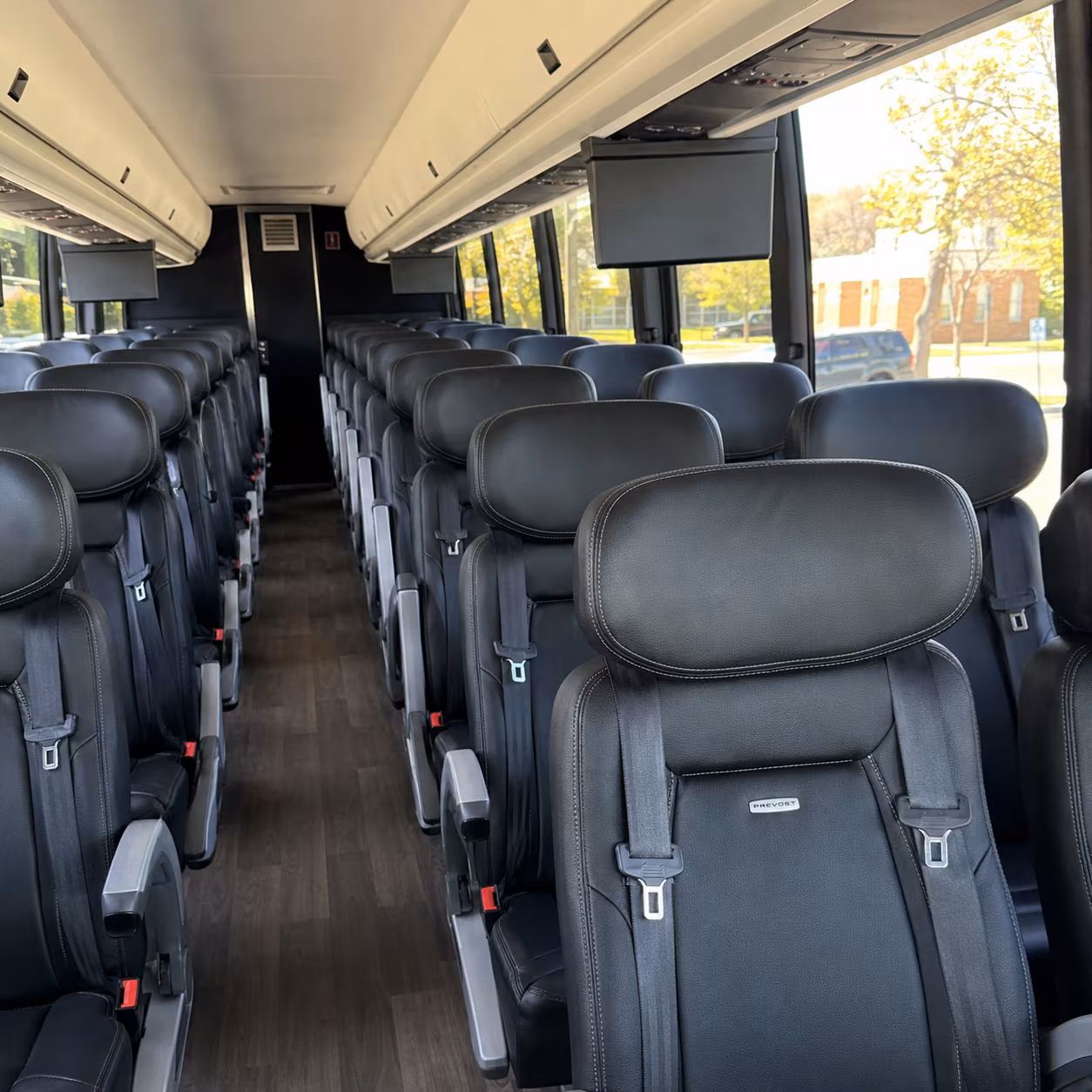 broomfield 45 passenger charter bus inside